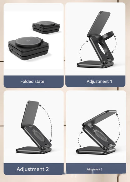 Foldable Magnetic Wireless Charger Mobile Phone Holder