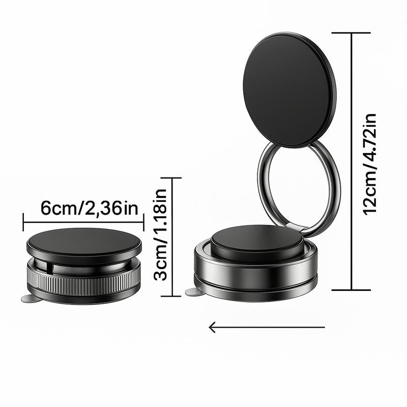 Adjustable 360-Degree Phone Stand – Hands-Free Mount Magnetic Phone Stand, Fordable and Retractable, Magnetic Car Phone Holder, Ideal for Car/Gym/Mirror/Shower/Smooth Surface, Car Accessories Fit for Iphone 16 Pro Max 15