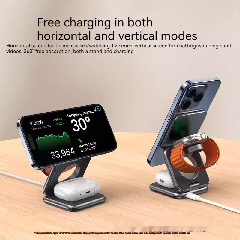 Foldable Magnetic Wireless Charger Mobile Phone Holder