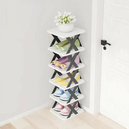 Multi-tiered shoe storage ,6-tier shoe rack Slim shoe rack